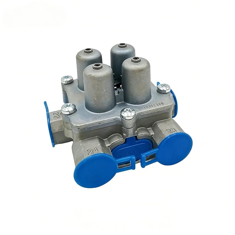 Truck four-way air circuit protection valve