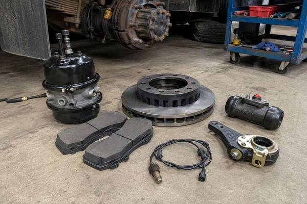Truck brake system parts brake chamber and pads brake chamber brake pads disc for HOWO A7 truck parts
