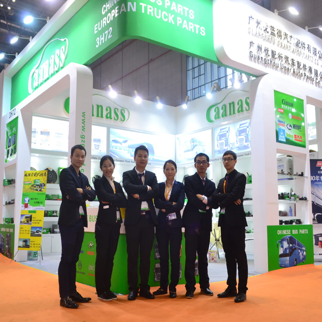 Caanass team at truck parts exhibition