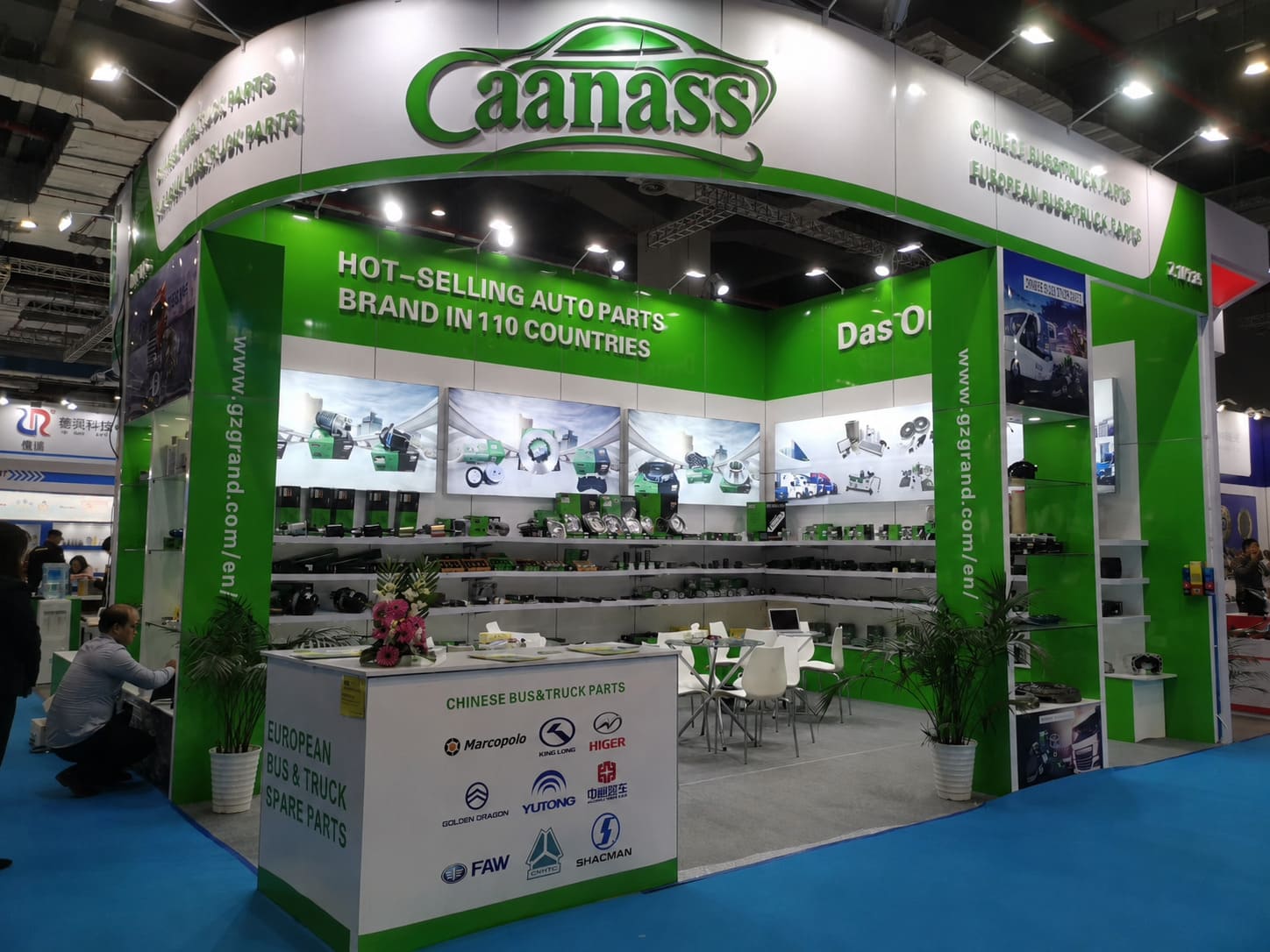 Caanass Chinese truck parts exhibition booth