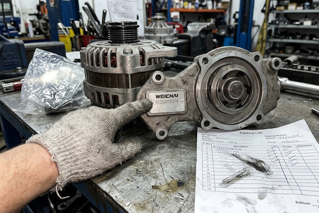 HOWO truck parts compatibility check OE number matching